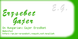 erzsebet gajer business card