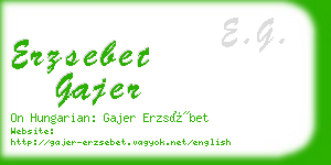 erzsebet gajer business card